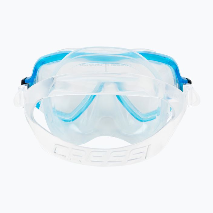 Σετ αναπνευστήρα Cressi Ondina για παιδιά + μάσκα κορυφής + αναπνευστήρας Clear Aquamarine DM1010133 5