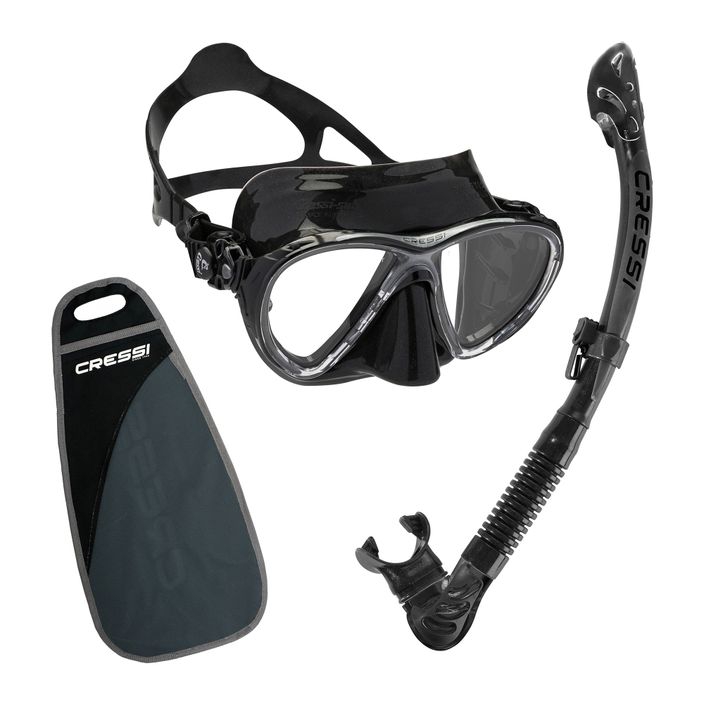 Σετ κατάδυσης Cressi Big Eyes Evolution + μάσκα Alpha Ultra Dry + αναπνευστήρας μαύρο WDS337550 2