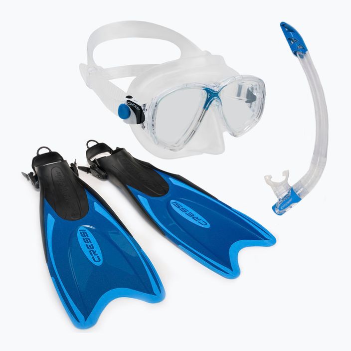 Cressi Palau Marea Dive Kit μάσκα + αναπνευστήρας + πτερύγια μπλε CA122632