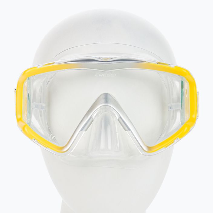 Cressi Liberty Triside SPE κίτρινη/διαφανής μάσκα κατάδυσης DS450015 2