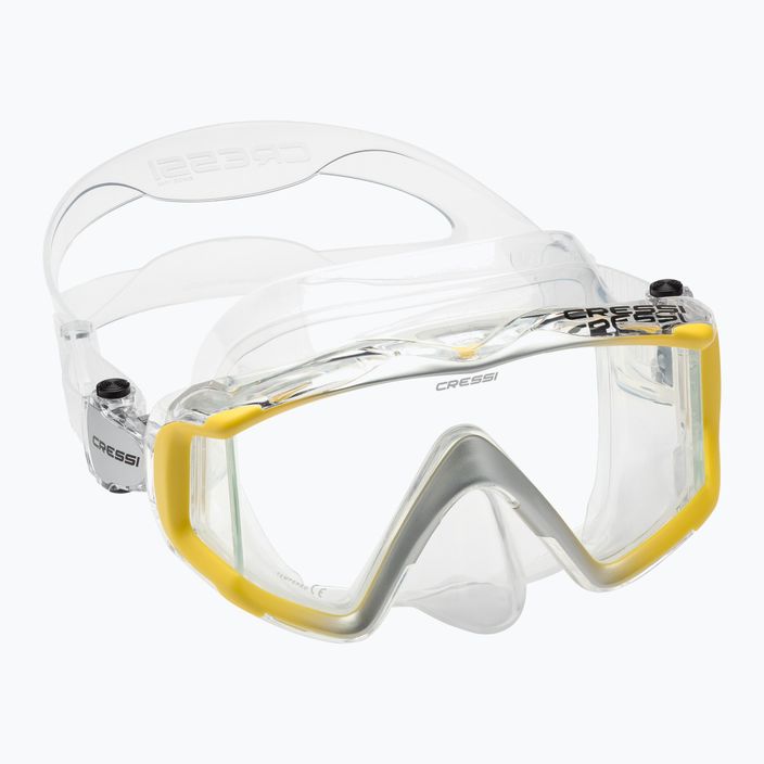 Cressi Liberty Triside SPE κίτρινη/διαφανής μάσκα κατάδυσης DS450015 5