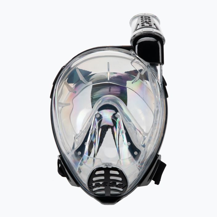 Cressi Duke Dry full face μάσκα για κατάδυση με αναπνευστήρα, διαφανής και μαύρη XDT000050 2