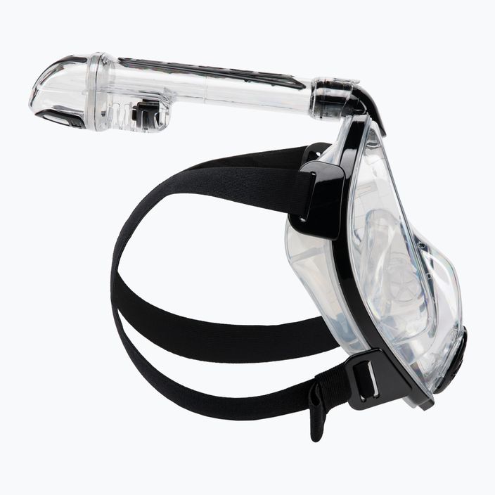 Cressi Duke Dry full face μάσκα για κατάδυση με αναπνευστήρα, διαφανής και μαύρη XDT000050 3