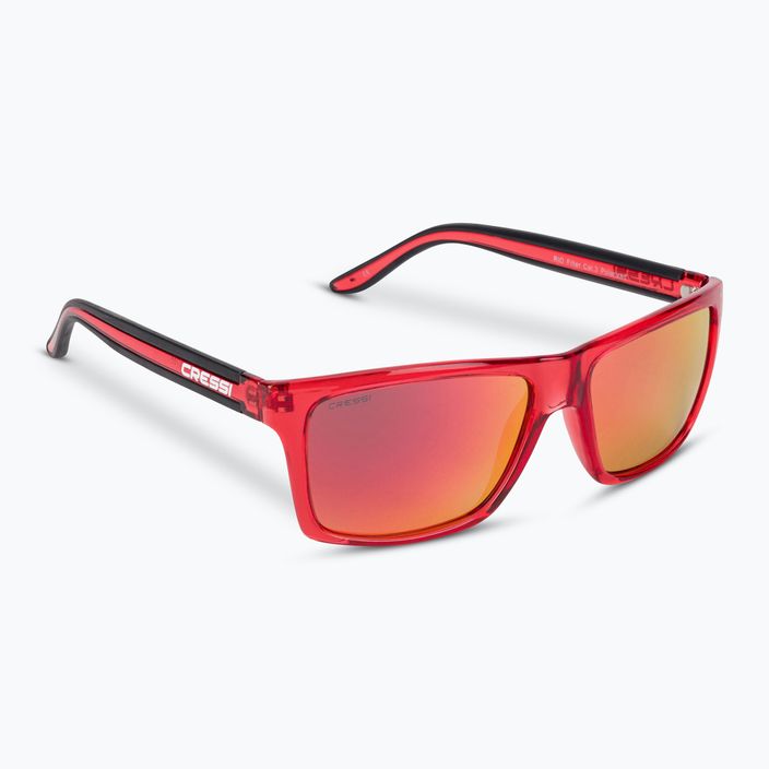 Γυαλιά ηλίου Cressi Rio Crystal κόκκινο/κόκκινο με καθρέφτη XDB100110
