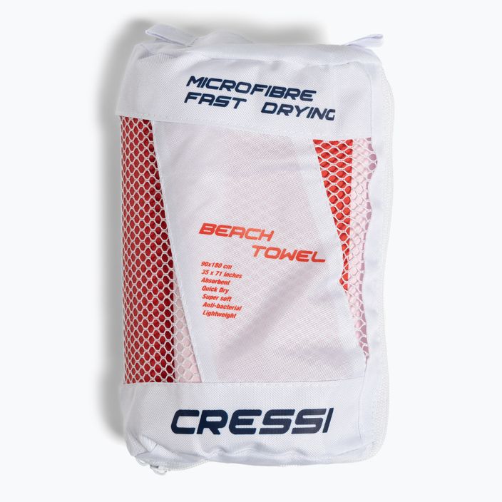 Πετσέτα γρήγορου στεγνώματος Cressi Microfiber Stripe κόκκινη XVA871160 5