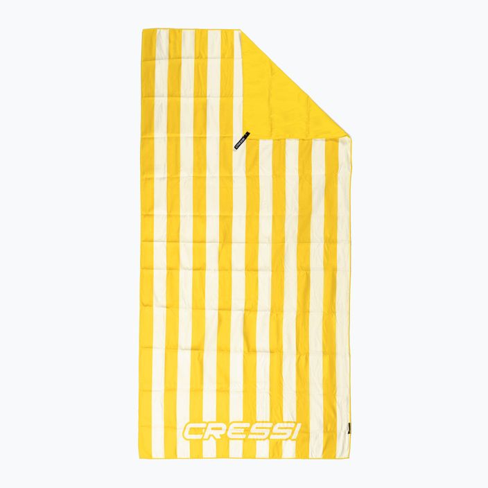 Cressi Ριγέ πετσέτα παραλίας που στεγνώνει γρήγορα κίτρινη XVA871