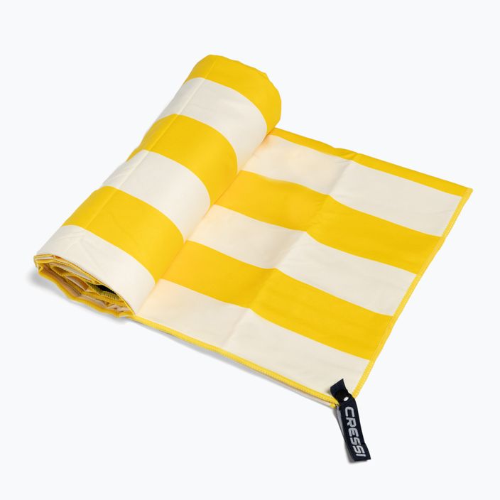 Cressi Ριγέ πετσέτα παραλίας που στεγνώνει γρήγορα κίτρινη XVA871 2