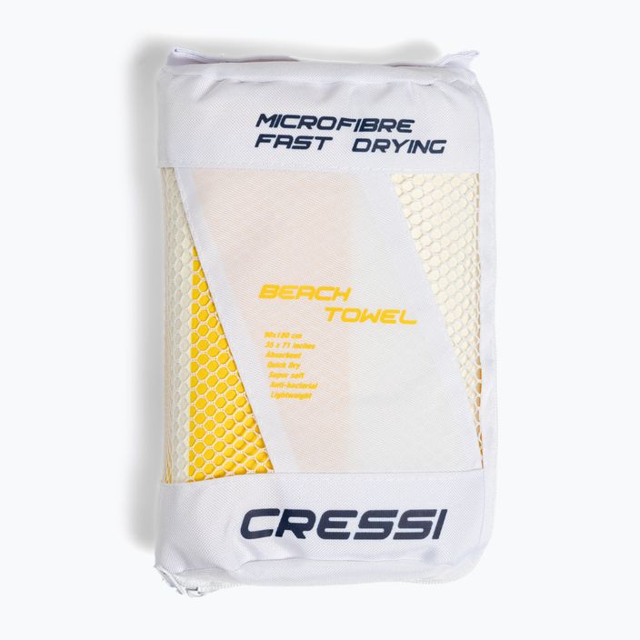 Cressi Ριγέ πετσέτα παραλίας που στεγνώνει γρήγορα κίτρινη XVA871 5