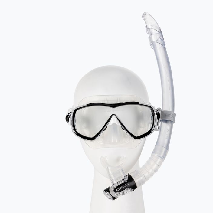 Cressi σετ κατάδυσης με αναπνευστήρα μάσκα Estrella + αναπνευστήρας Gamma διάφανο/μαύρο DM340050