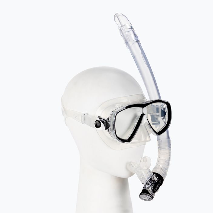 Cressi σετ κατάδυσης με αναπνευστήρα μάσκα Estrella + αναπνευστήρας Gamma διάφανο/μαύρο DM340050 2