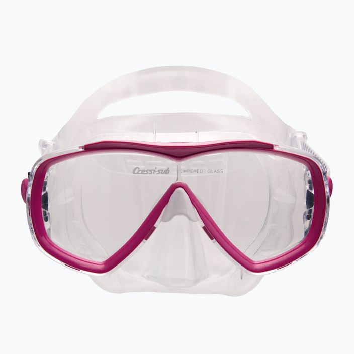 Cressi Estrella ροζ και διάφανη μάσκα κατάδυσης DN340040 2