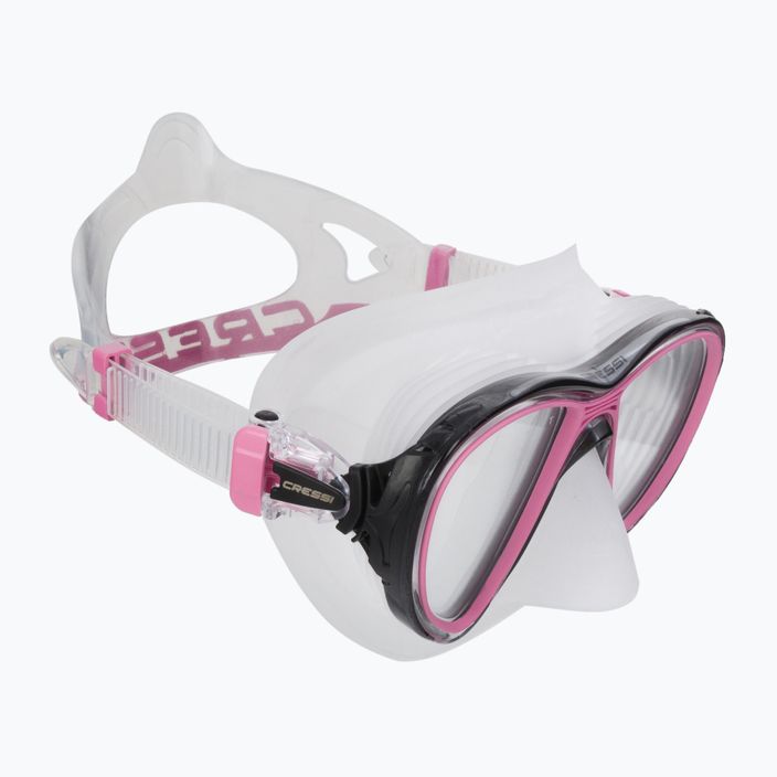 Cressi Quantum ροζ/άχρωμη μάσκα κατάδυσης DS510040