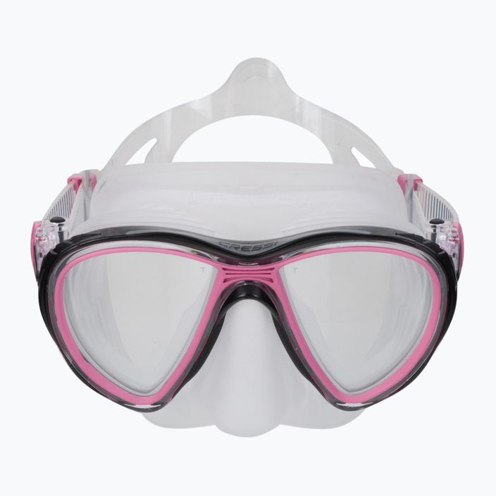 Cressi Quantum ροζ/άχρωμη μάσκα κατάδυσης DS510040 2