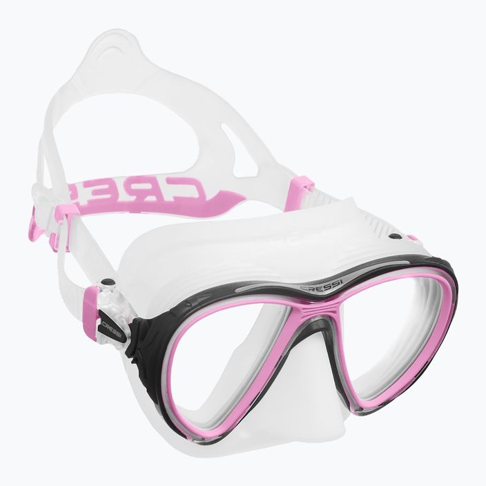 Cressi Quantum ροζ/άχρωμη μάσκα κατάδυσης DS510040 6