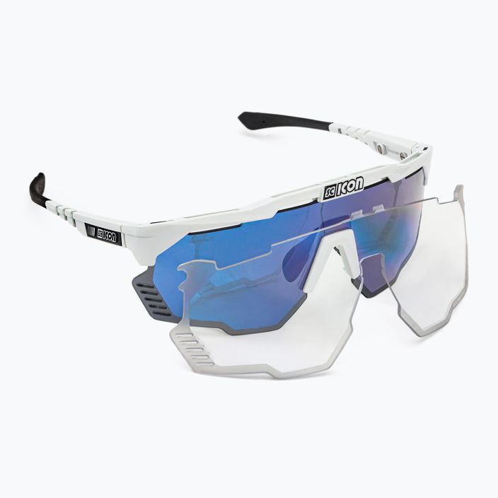SCICON Aeroshade Kunken λευκό γυαλιστερό/scnpp πολυκαθαρό μπλε ποδηλατικά γυαλιά EY31030800