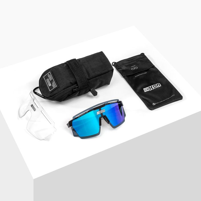 SCICON Aerowatt μαύρο γυαλιστερό/scnpp γυαλιά ποδηλασίας πολλαπλών καθρεφτών μπλε EY37030200 6