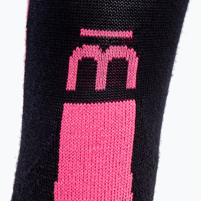Γυναικείες κάλτσες σκι Mico Heavy Weight Primaloft μαύρες/ροζ CA00119 3
