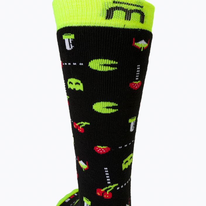 Mico Παιδικές κάλτσες σκι μεσαίου βάρους Warm Control μαύρες και κίτρινες CA02699 3
