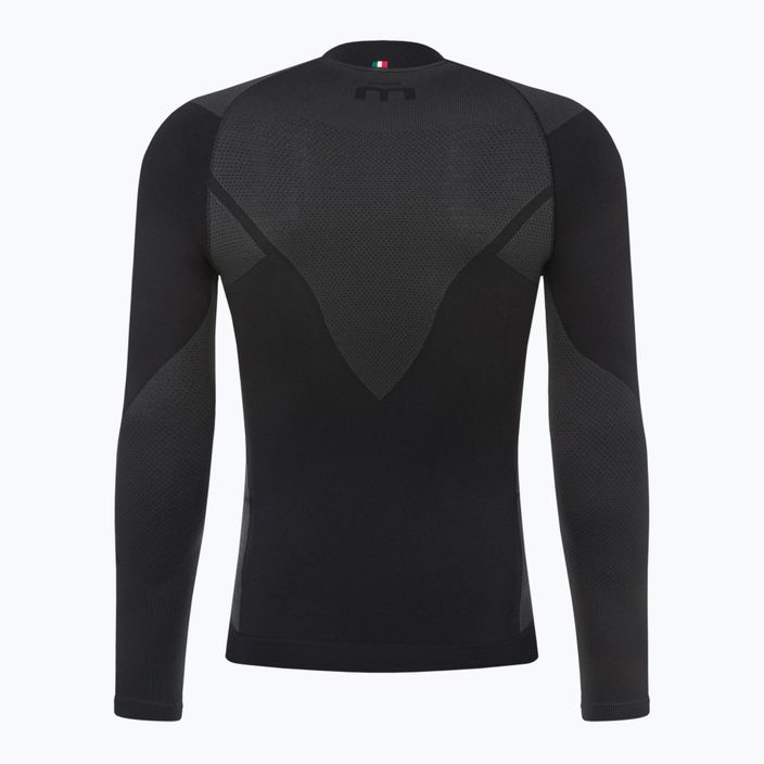 Ανδρικό θερμικό T-shirt Mico Warm Control Zip Neck μαύρο IN01852 2