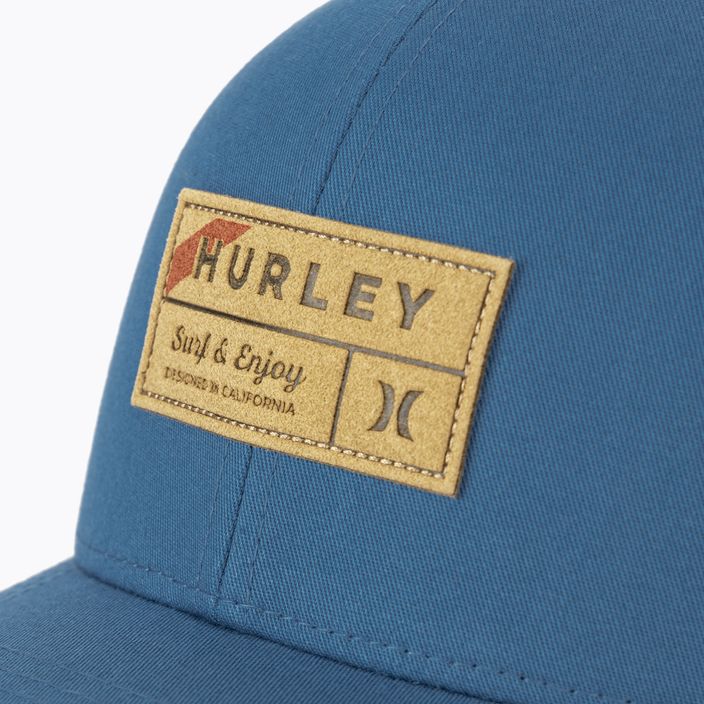 Ανδρικό καπέλο μπέιζμπολ Hurley Bristol Trucker μπλε γκαζέ 3