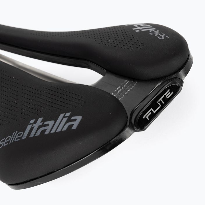 Selle Italia Flite Boost Superflow Ti 316 Rail Fibra-Tek σέλα ποδηλάτου μαύρη SIT-017A620IKC001 5