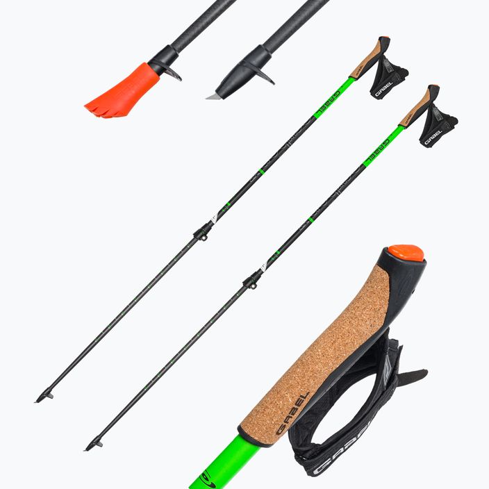 Σκανδιναβικά μπαστούνια για περπάτημα GABEL Carbon XT 2S 80 F.L. μαύρο-πράσινο 7009351490000 4