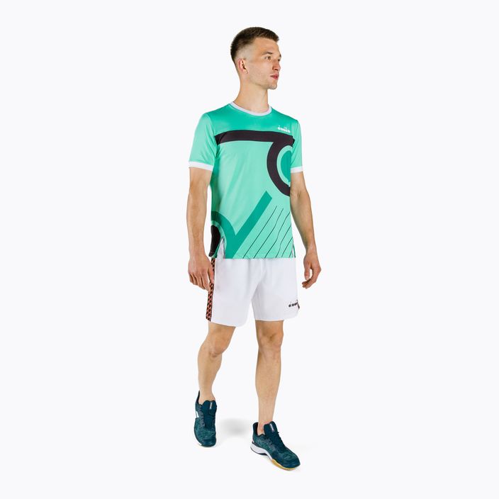 Ανδρικό μπλουζάκι τένις Diadora Clay πράσινο 102.174120 2