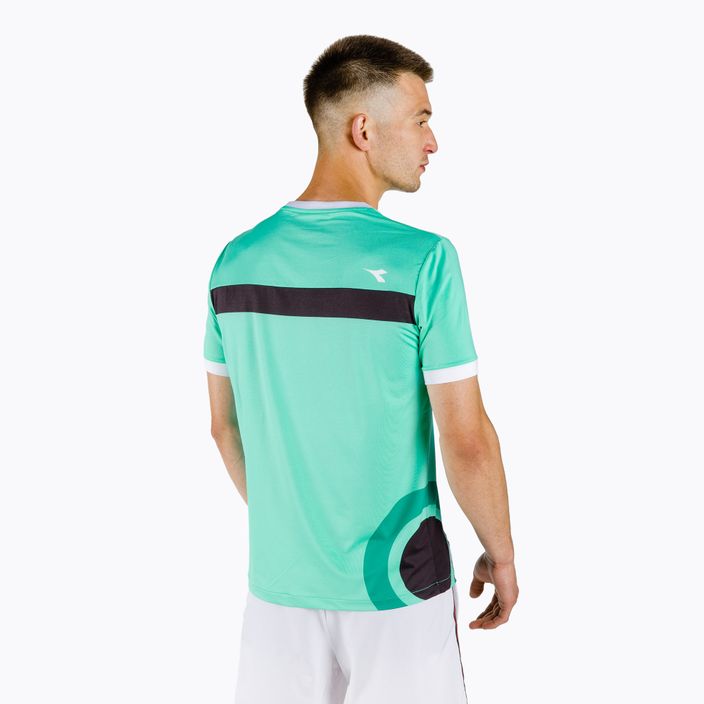 Ανδρικό μπλουζάκι τένις Diadora Clay πράσινο 102.174120 3