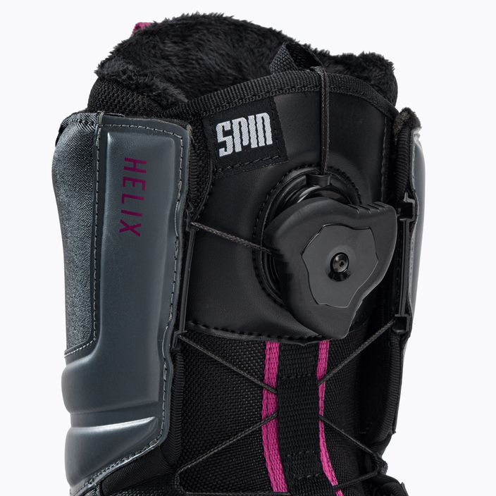 Γυναικείες μπότες snowboard Northwave Helix Spin μαύρο-γκρι 70221401 6