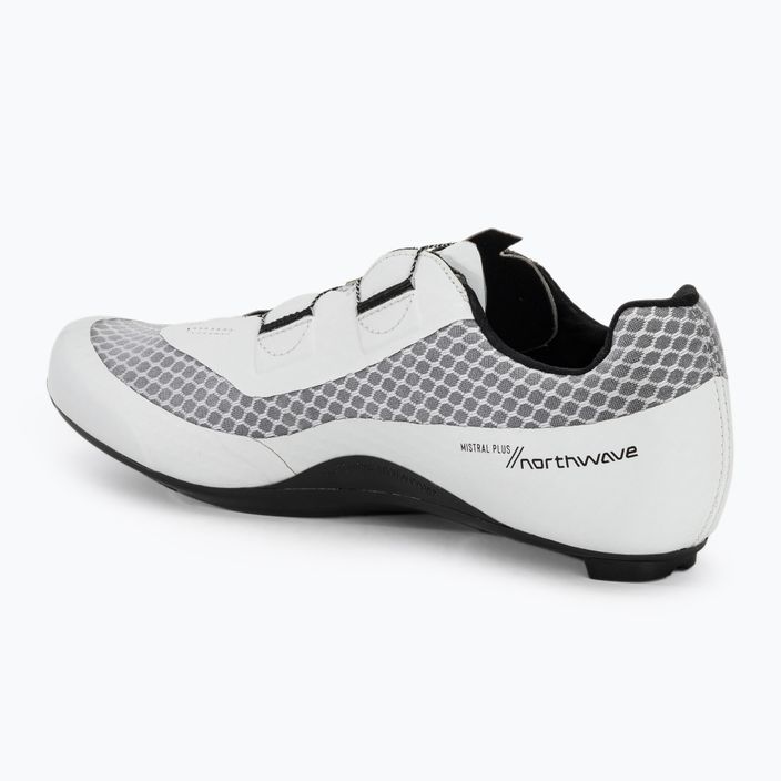 Northwave Mistral Plus ανδρικά παπούτσια δρόμου λευκό/μαύρο 3