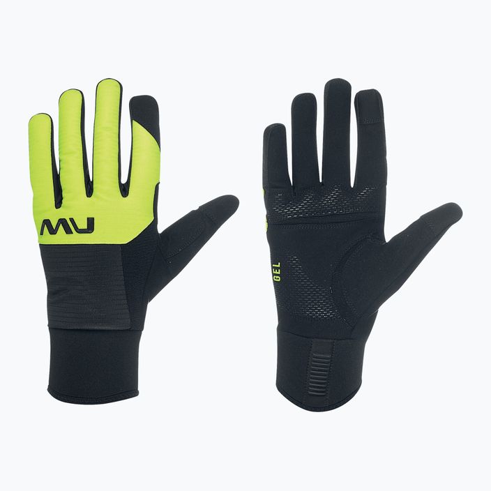 Ανδρικά γάντια ποδηλασίας Northwave Fast Gel μαύρο / κίτρινο φλούο 5
