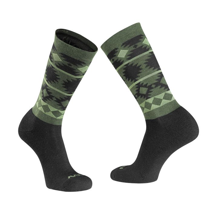 Ανδρικές κάλτσες ποδηλασίας Northwave Core forest green / black 2