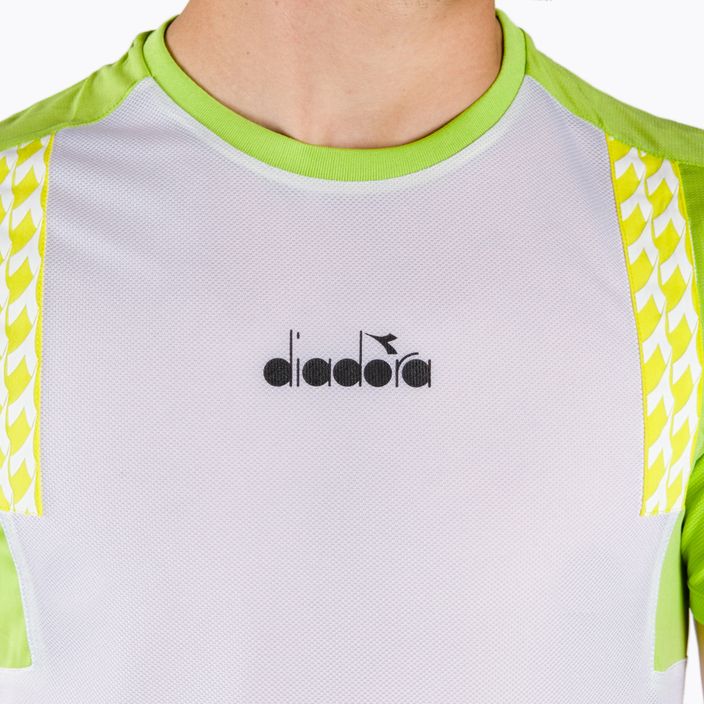 Ανδρικό μπλουζάκι τένις Diadora Clay λευκό 102.176842 4