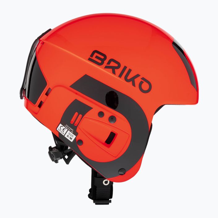 Παιδικό κράνος σκι Briko Vulcano FIS 6.8 JR γυαλιστερό πορτοκαλί/μαύρο 4