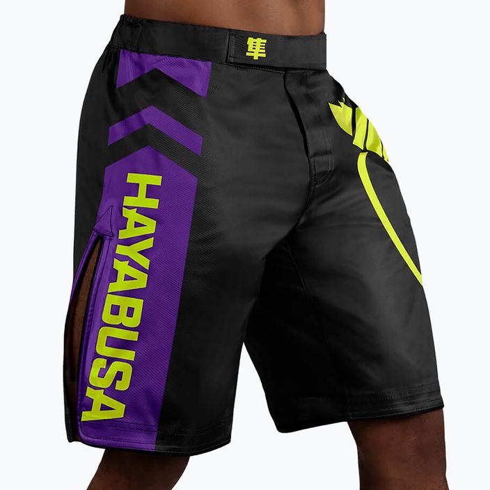 Hayabusa Icon Fight MMA σορτς μαύρο και κίτρινο ICFS-BK-L 2
