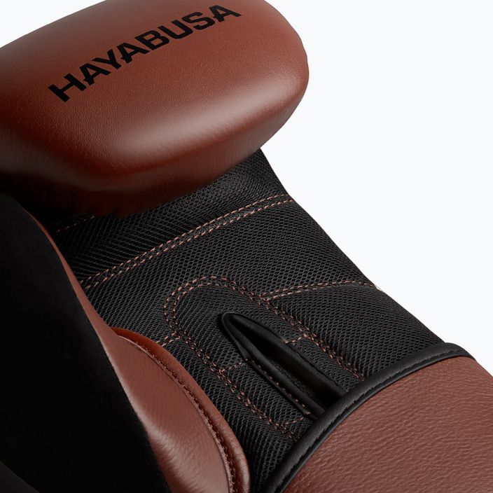 Hayabusa S4 Δερμάτινα γάντια πυγμαχίας καφέ S4LBG 4