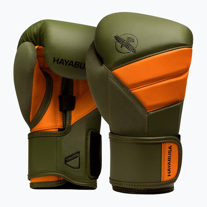 Γάντια του μποξ Hayabusa T3 green/orange