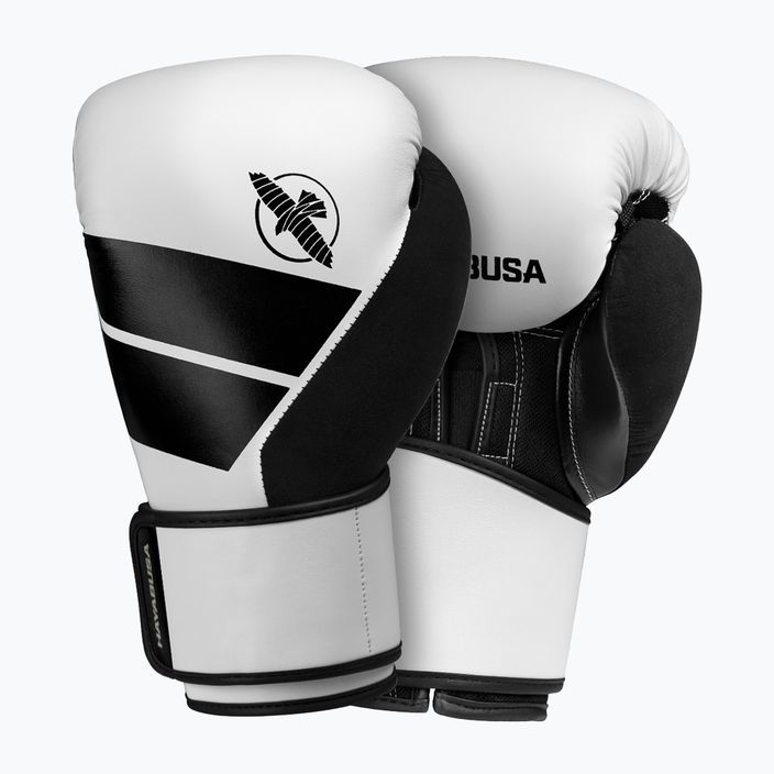 Γάντια πυγμαχίας Hayabusa S4 μαύρο και λευκό S4BG 7