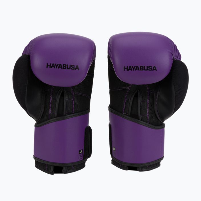 Hayabusa S4 μωβ και μαύρα γάντια πυγμαχίας S4BG 2