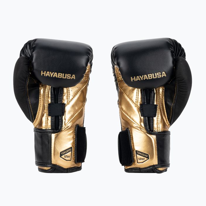 Γάντια πυγμαχίας Hayabusa T3 μαύρο/χρυσό 2
