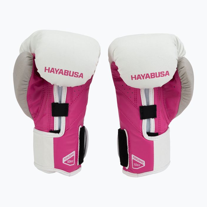 Γάντια πυγμαχίας Hayabusa T3 λευκά και ροζ T314G 2