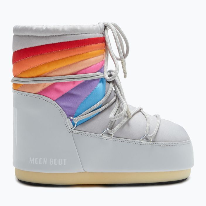 Γυναικεία Moon Boot Icon Low Rainbow γκρι παγετώνας μπότες χιονιού 7