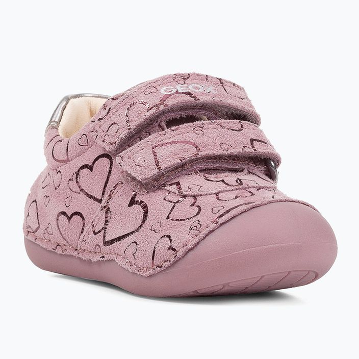 Geox Tutim σκούρο ροζ/ασημί παιδικά παπούτσια 7