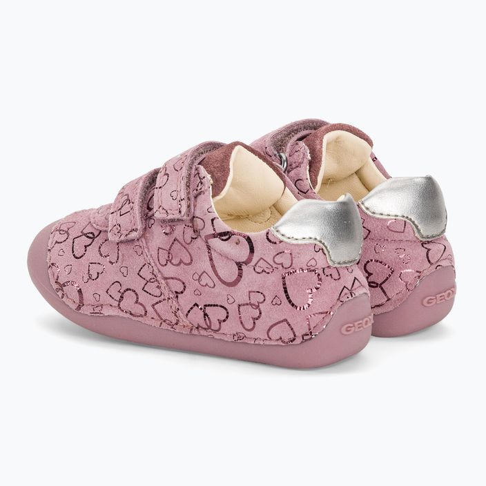 Geox Tutim σκούρο ροζ/ασημί παιδικά παπούτσια 3
