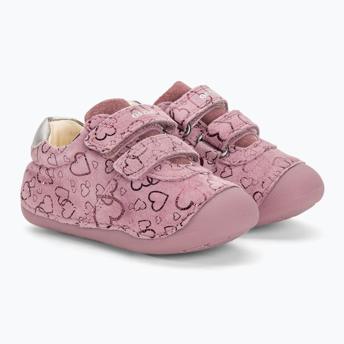 Geox Tutim σκούρο ροζ/ασημί παιδικά παπούτσια 4