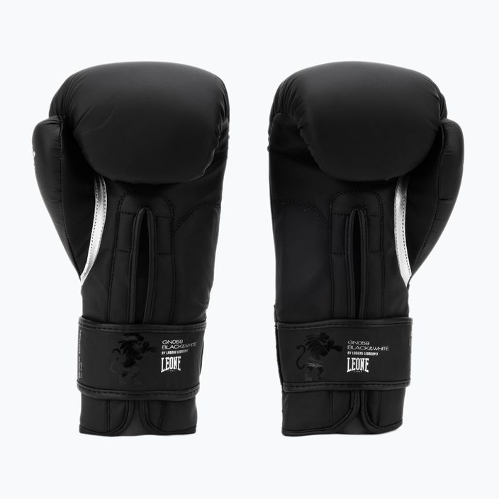 Γάντια πυγμαχίας LEONE 1947 Μαύρο&Άσπρο μαύρο GN059 2