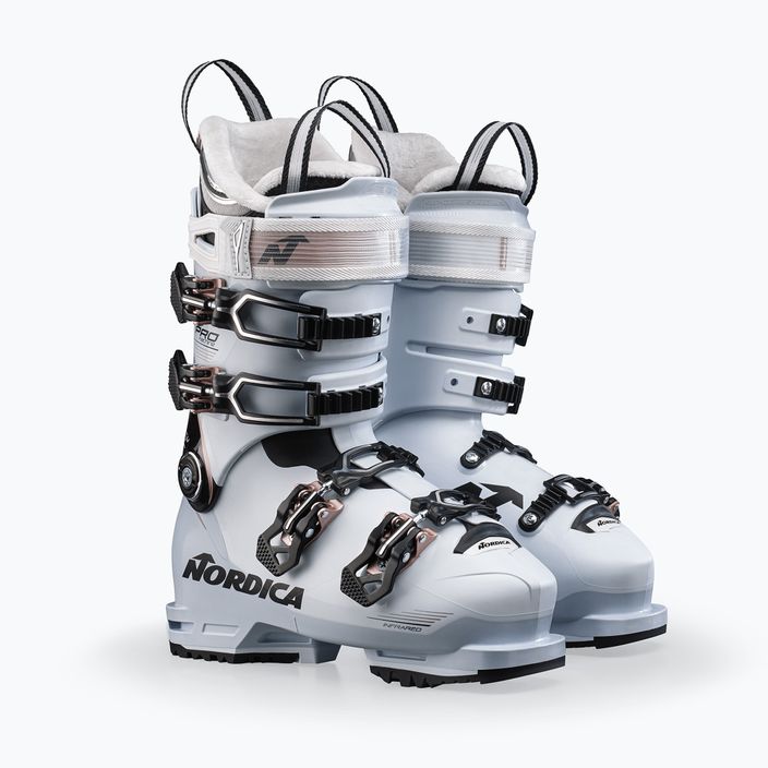 Γυναικείες μπότες σκι Nordica Pro Machine 105 W GW λευκό/μαύρο/ροζ 6