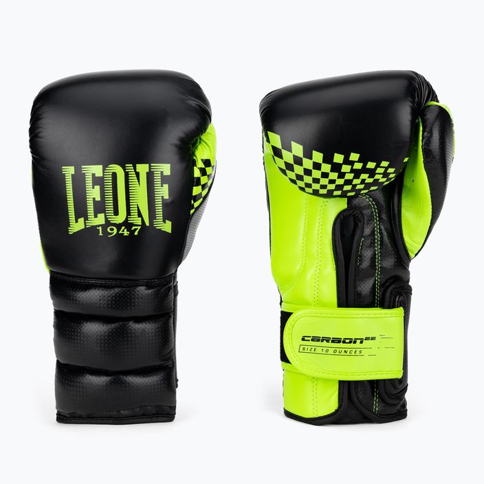 Γάντια πυγμαχίας LEONE 1947 Carbon22 μαύρο-πράσινο GN222 3