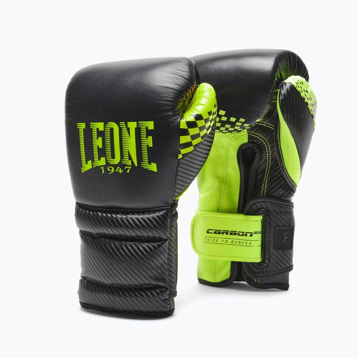 Γάντια πυγμαχίας LEONE 1947 Carbon22 μαύρο-πράσινο GN222 7
