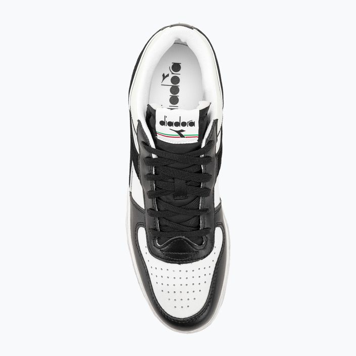Diadora Magic Basket Low Icona Leather μαύρα/λευκά παπούτσια 6